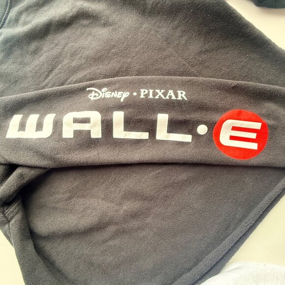 Disney Pixar WALL-E & EVE First Date Cropped Sweatshirt S Black Graphic - Picture 4 of 7